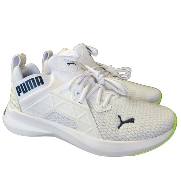 PUMA Men's Softride Enzo NXT Running Shoe, White-Spellbound-Green Glare, 7 - Picture 1 of 8